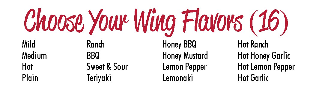 HWS WING FLAVORS